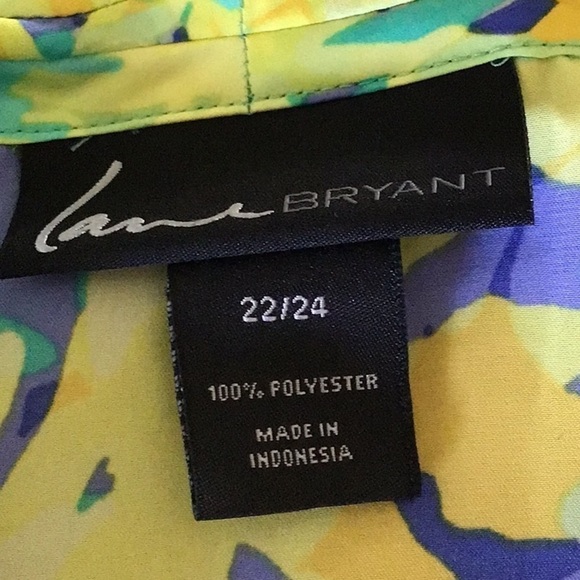 Lane Bryant Floral Cowl Neck Sleeveless Blouse Size 22/24 - Picture 5 of 5